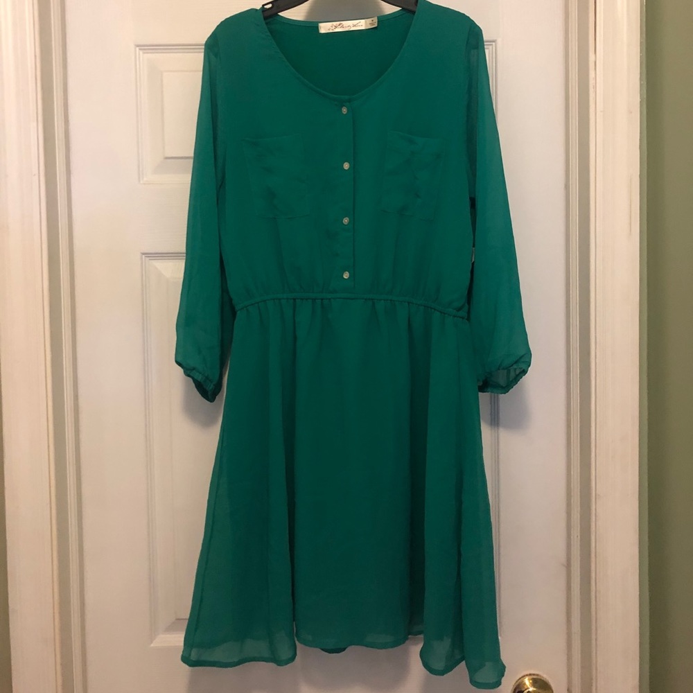 NWT Liberty Love Green Dress Size Medium